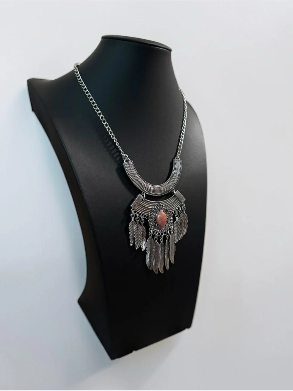 Lot Of 4 ChunkyCrystal boho bib $ pendent necklaces